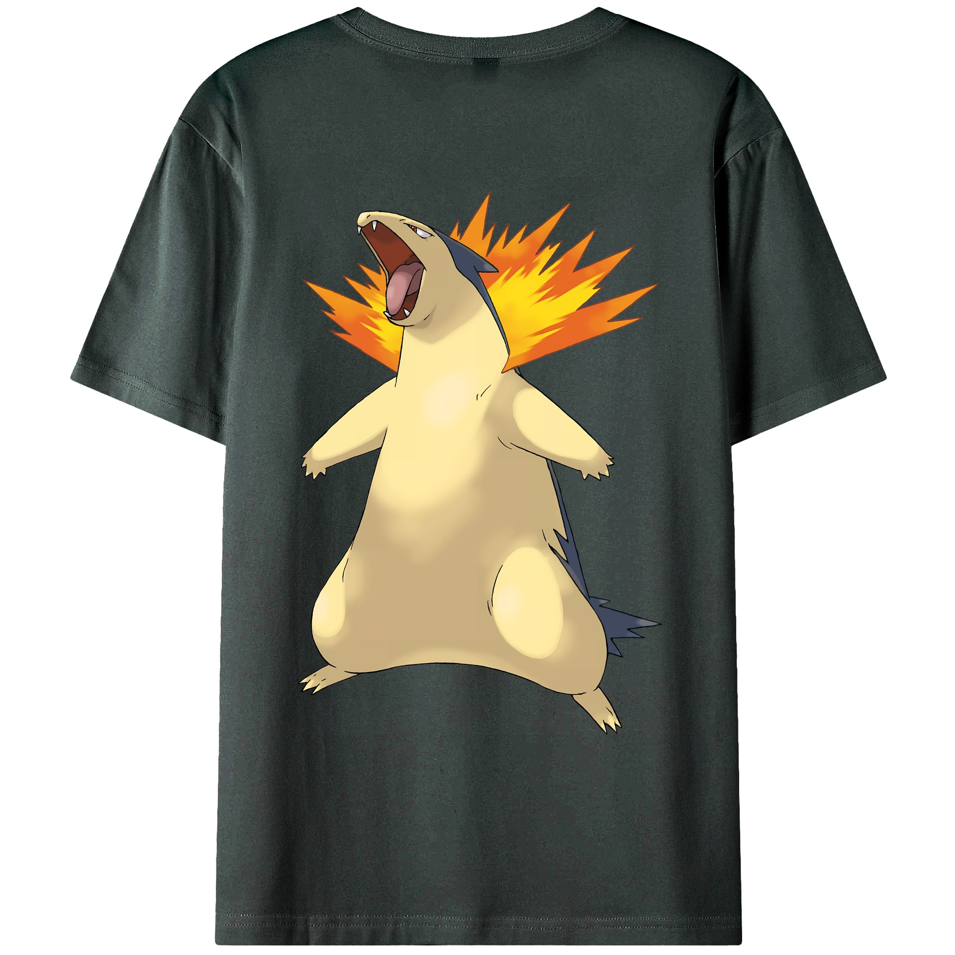 （画像用） ポケットモンスター Pokémon 綿100％ メンズ半袖Tシャツ（バックプリント） 通気性